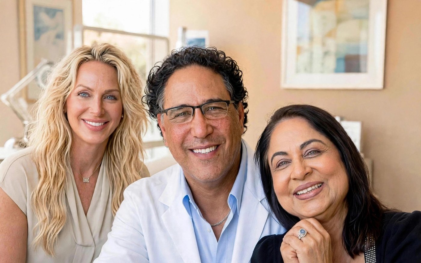 Melissa, founder of EXO HAIR MD, with ExoMD co-founders Dr. Chanda Zaveri and Dr. William Gael, M.D.