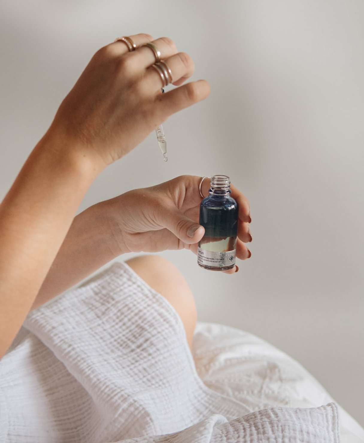 ExoScalp daily hair support serum applied with a dropper